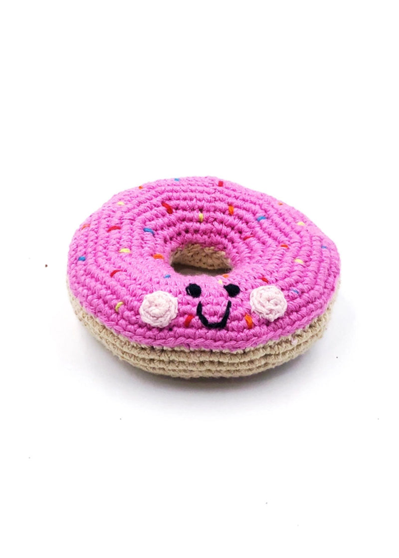 Plush Donut Rattle - Pink