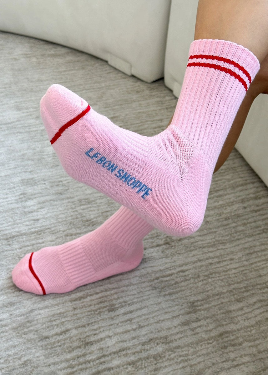Boyfriend Socks - Amour Pink