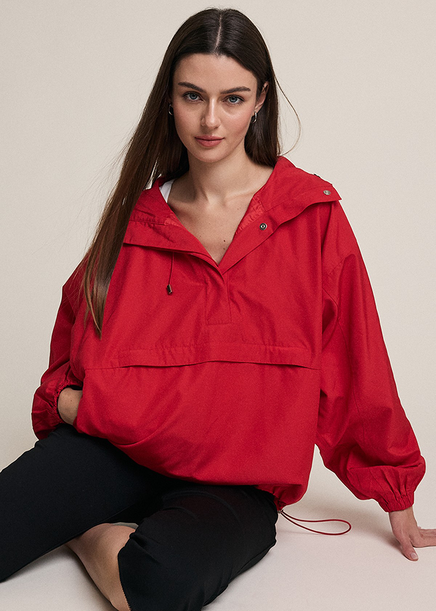 Rai Anorak Pullover Jacket - Red