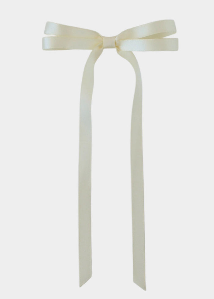 Olivia Satin Bow - Ivory