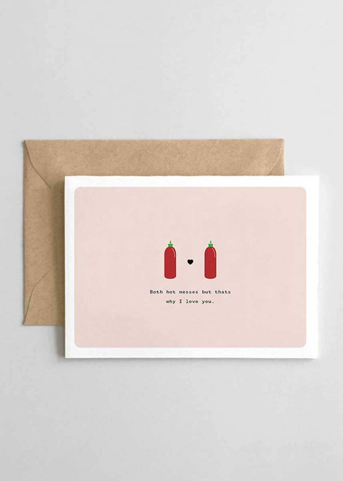 Both Hot Messes Love Card