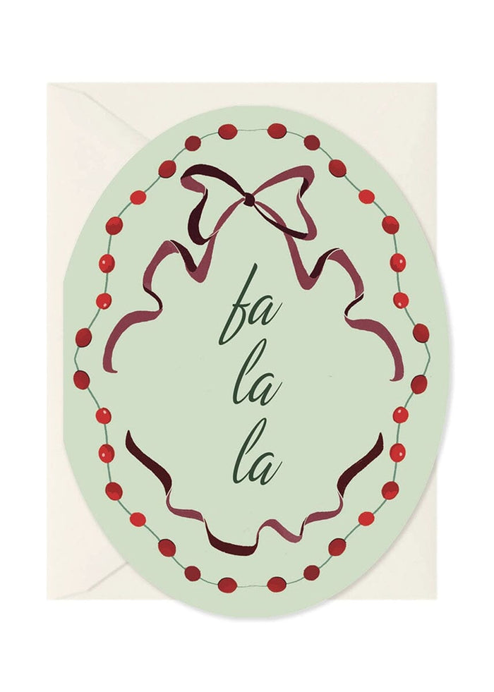 Fa La La Oval Card