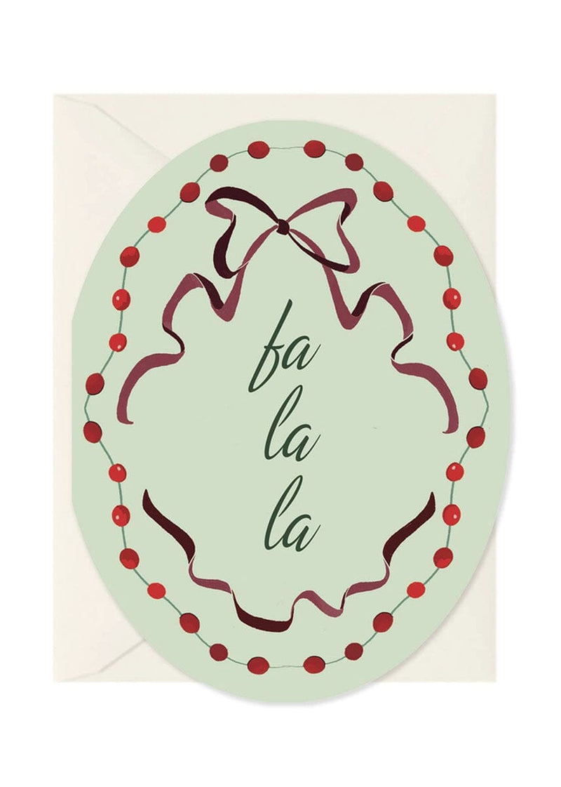 Fa La La Oval Card