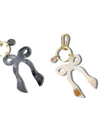 Bow Bag Charm Keychain - Black