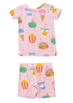 2-Piece Pajama Shorts Set - Send Snacks Pink