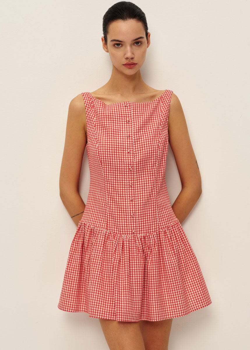 Marieka Mini Dress - Red Gingham