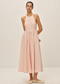 Heidi Linen Midi Dress - Pink