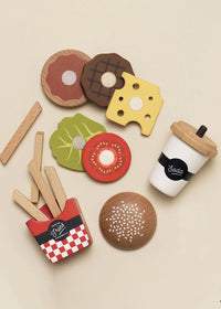 Wooden Gourmet Hamburger Set