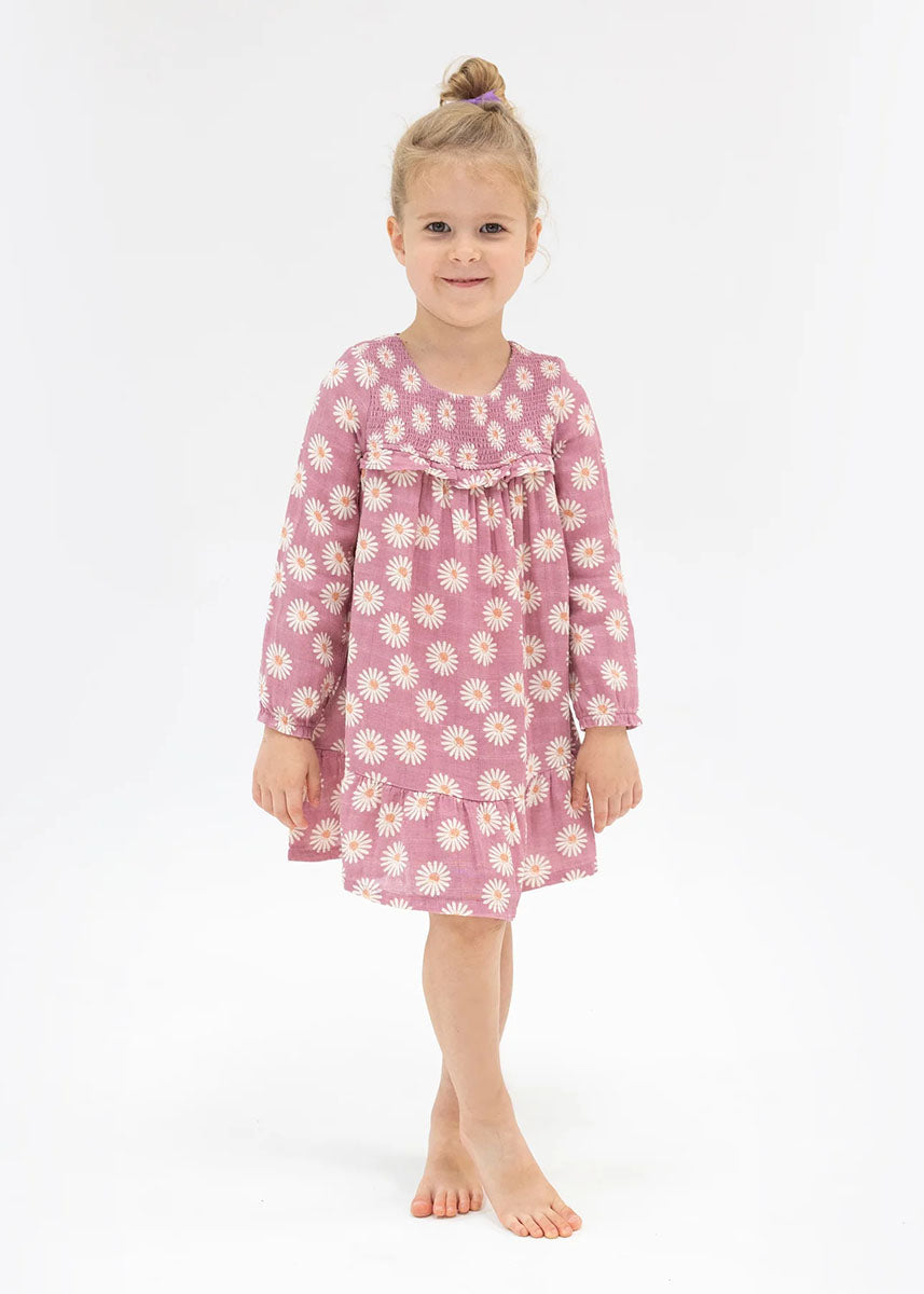 Smocked Ruffle Dress & Ribbed Legging Set - Daisy Dynamo