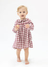 Peter Pan Collar Dress & Bloomer - Gingham Plum