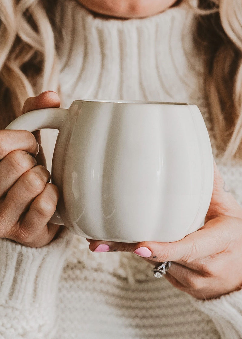 Pumpkin Coffee Mug - Cream