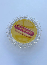 Hot Dog Hobnail Trinket Dish