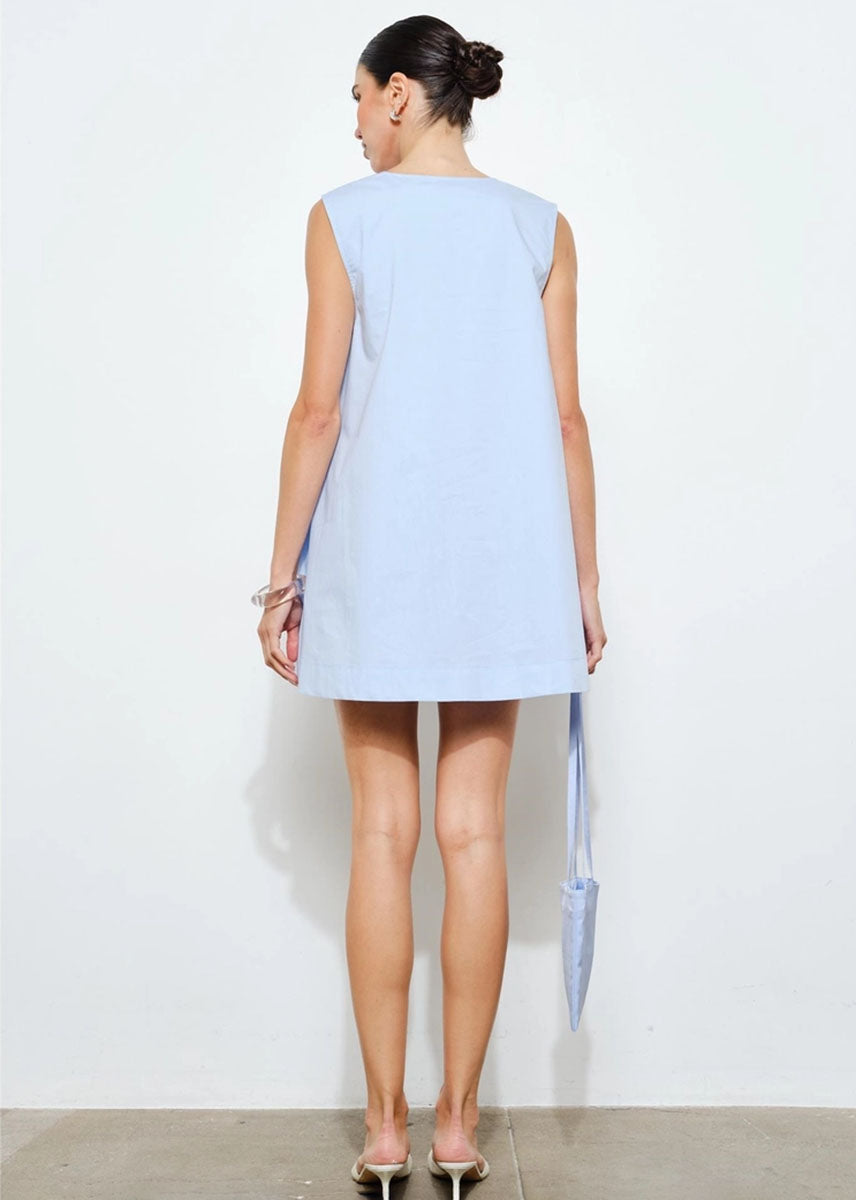 Delia Swing Mini Dress - Light Blue