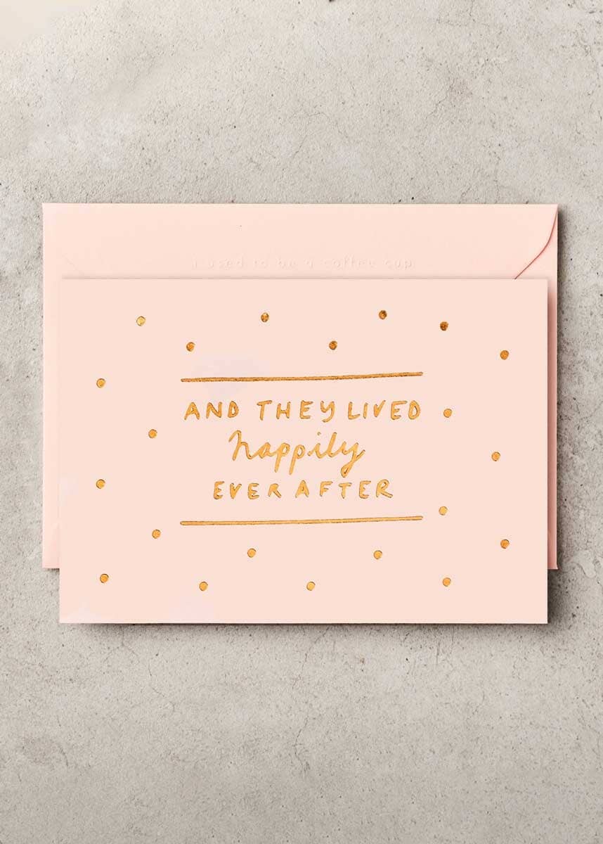 Happily Ever After Card - Pink Foil