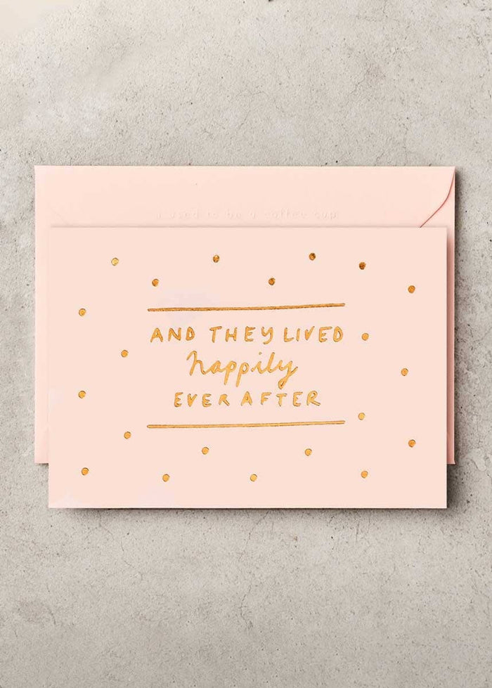 Happily Ever After Card - Pink Foil