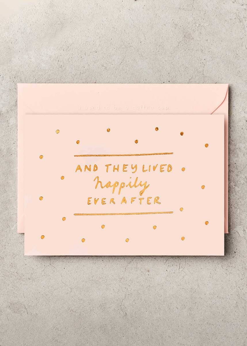 Happily Ever After Card - Pink Foil