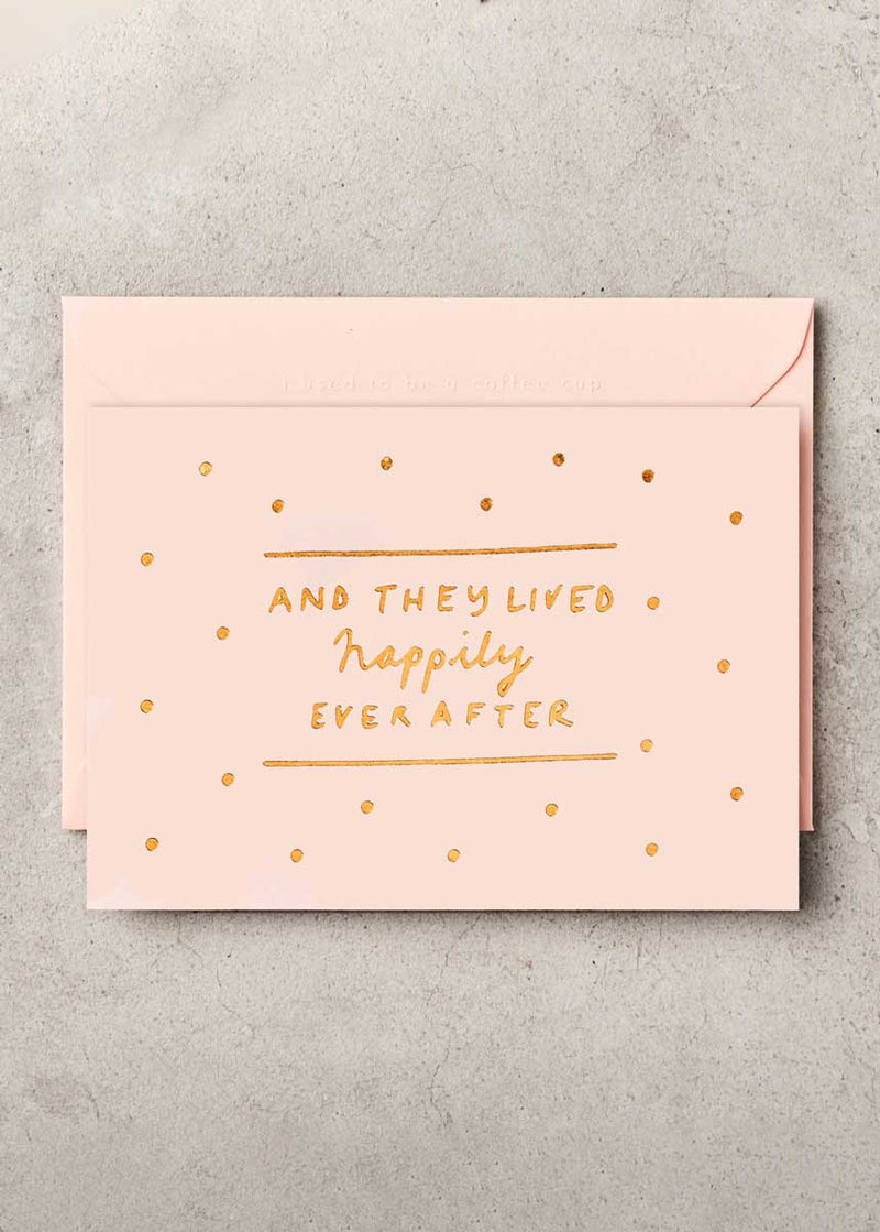 Happily Ever After Card - Pink Foil