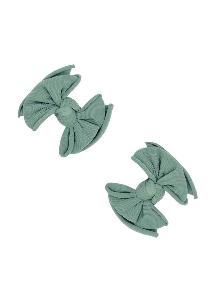 Fab Bow Clips 2-Pack - Fern