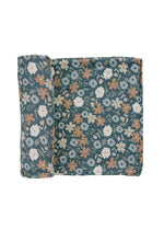 Midnight Floral Muslin Swaddle Blanket