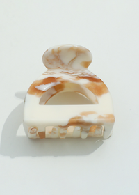 White Marble Claw Clips