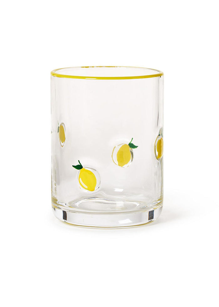 Painted Lemons Glass