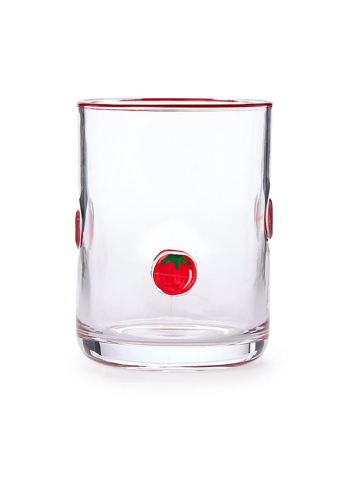 Painted Tomatoes Glass