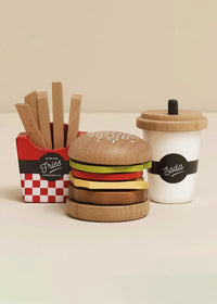 Wooden Gourmet Hamburger Set