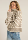 Josephine Stripe Sweater - Heather Taupe