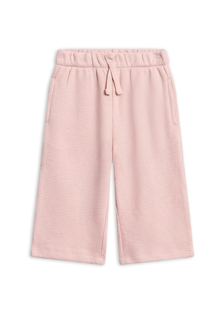 Clove Waffle Straight Leg Pants - Petal Pink