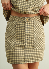Thais Mini Skirt - Tan & Brown