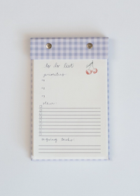 To-Do List Notepad - French Blue Gingham