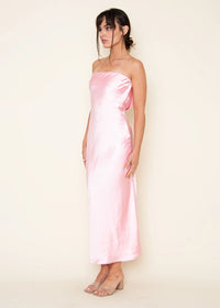 Meyers Strapless Maxi Slip Dress - Pink