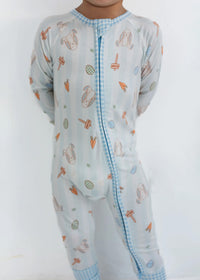 Oliver Rabbit Zipper Romper