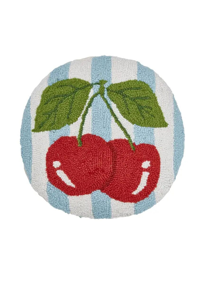Stripe Cherries Hook Pillow