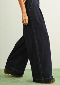 Padma Wide Leg Denim Pants - Indigo