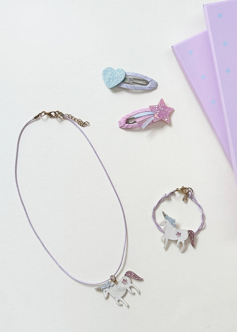 Unicorn Hair & Jewelry Set