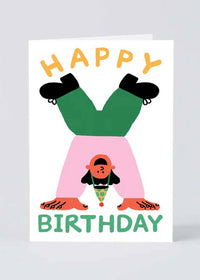 Happy Birthday Handstand Card
