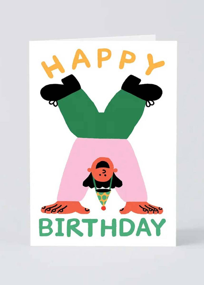 Happy Birthday Handstand Card