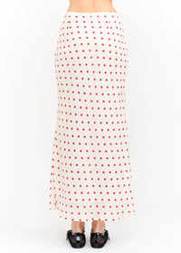 Kalila Polka Dot Maxi Skirt - Cream