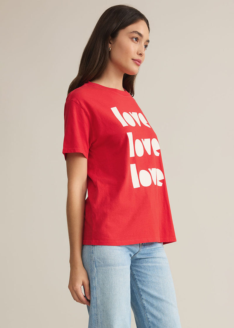 In Love Boyfriend Tee - Cherry