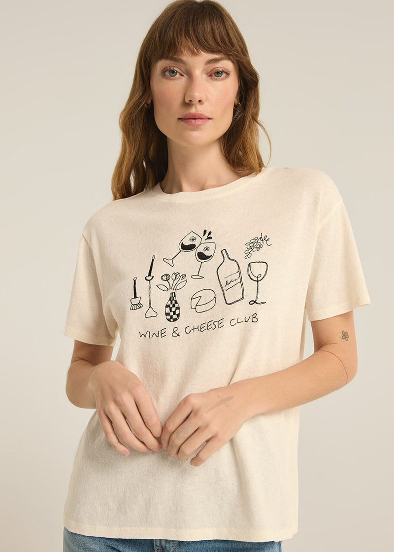 Wine & Cheese Pacific Tee - Sea Salt