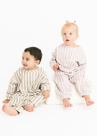 Stripe Sweatsuit Set - Blush