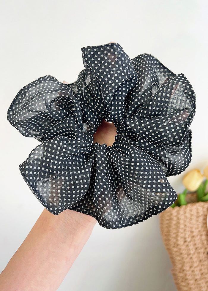 Polka Dot Scrunchie - Mini Dots Black