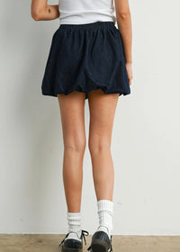Brynne Denim Bubble Skirt - Dark Denim