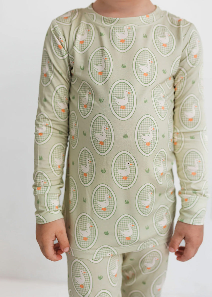 Green Little Goose Two Piece Set