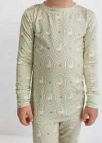 Green Little Goose Two Piece Set