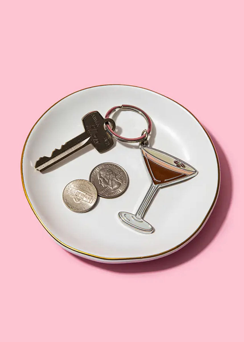 Espresso Martini Enamel Keychain