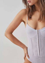Night Rhythm Corset Bodysuit - Soft Lilac