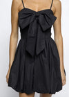 Callista Bubble Bow Mini Dress - Black