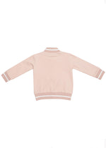 French Terry Letterman Jacket - Solid Pink